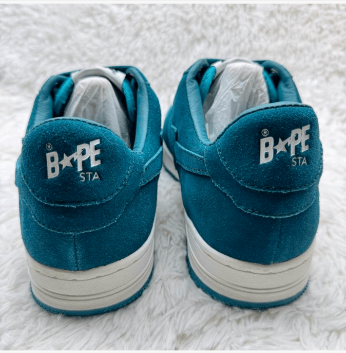 Bape A Bathing Ape Bapesta Low Teal Suede Sneakers Size US 9.5 / EU 42-43 - 3 Thumbnail