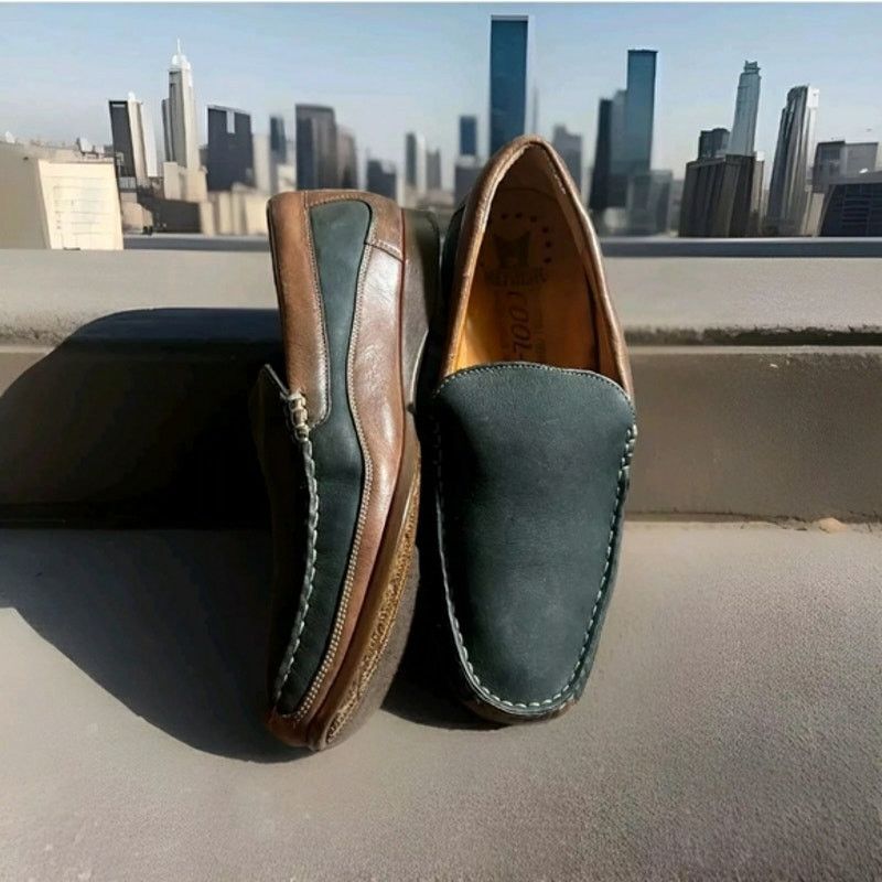 Mephisto MEPHISTO Men Leather Loafer Dark Green Shoes 8.5 M $495 Size US 8.5 / EU 41-42 - 2 Thumbnail