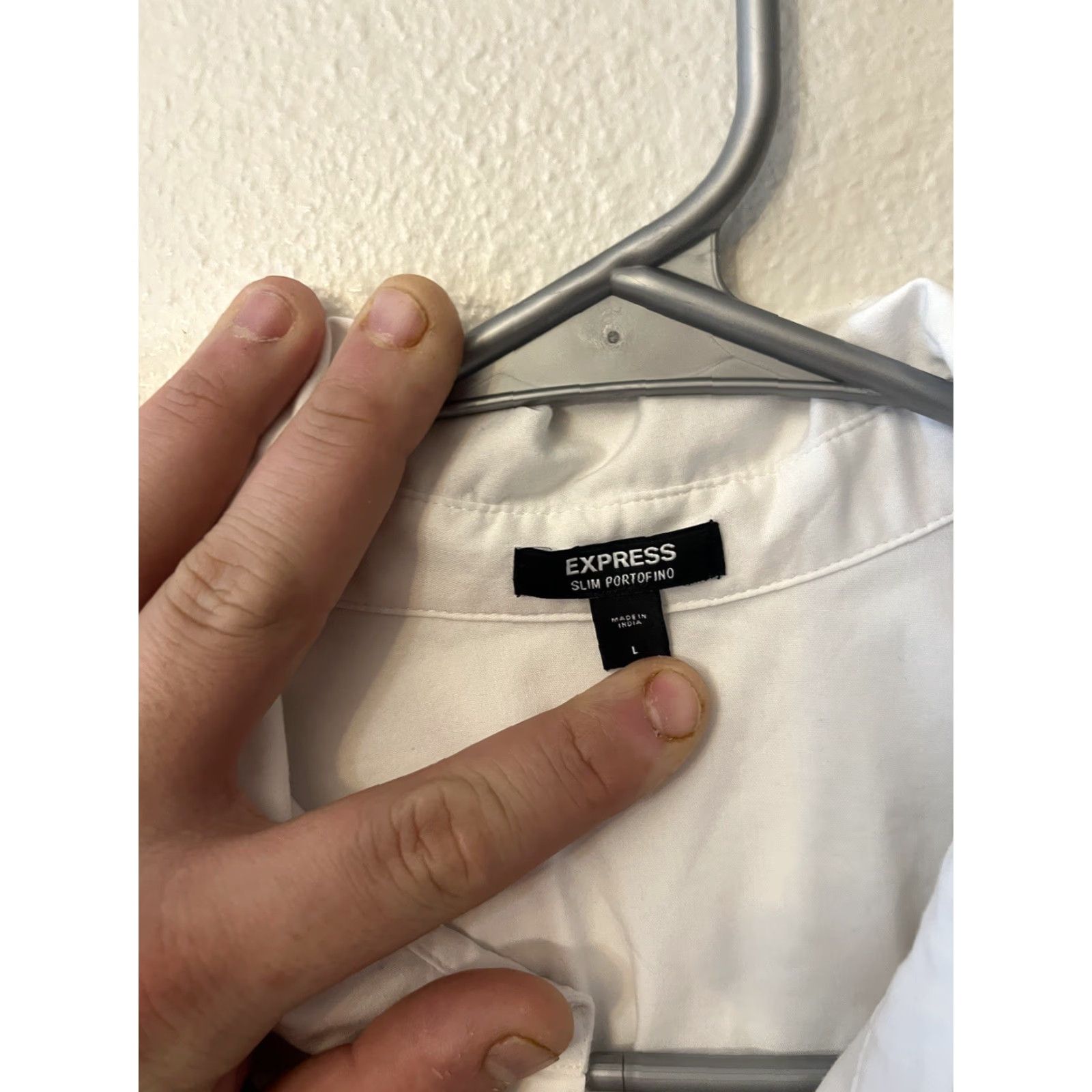 Express Express Button-Up Blouse Top L White Office Slim Express Portofino Vintage No Size L / US 10 / IT 46 - 3 Thumbnail