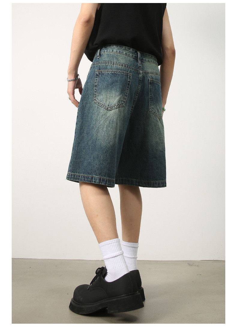 Japanese Brand × Jean Men's loose versatile casual distressed denim shorts Size US 32 / EU 48 - 4 Thumbnail