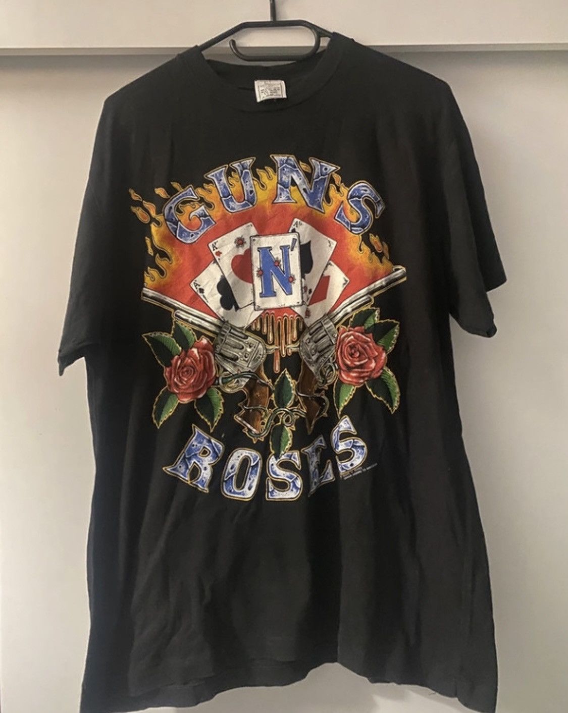 Vintage Guns N Roses Use your illusion tour tee 1991 single stitch Size US L / EU 52-54 / 3 - 1 Thumbnail