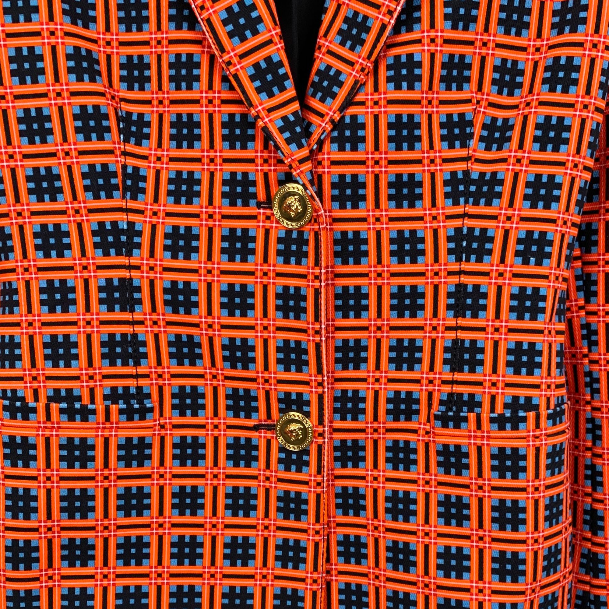 Versace Versace Mens Blazer With Unique Red & Blue Plaid Pattern Siz Size US XXS / EU 40 - 4 Thumbnail