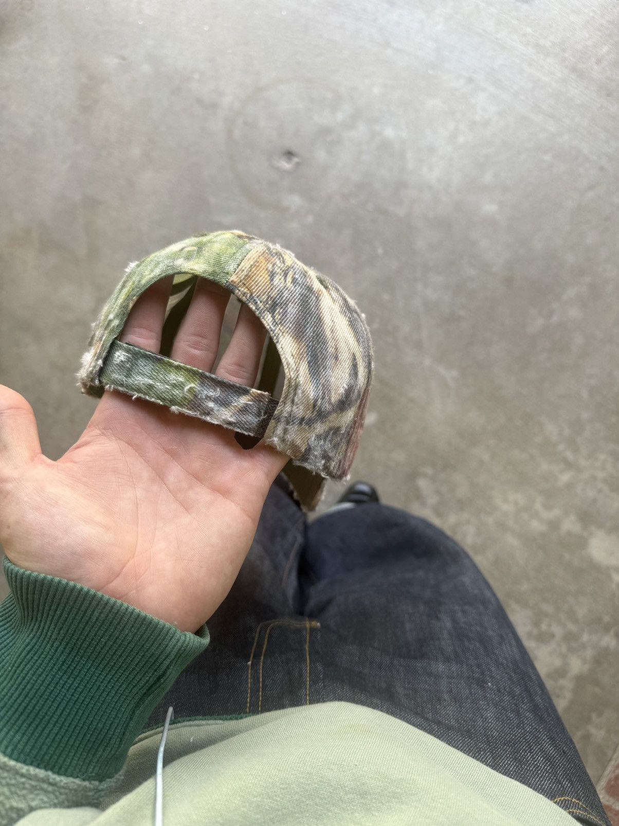 Vintage Vintage Camo Distressed Hat Size ONE SIZE - 5 Thumbnail