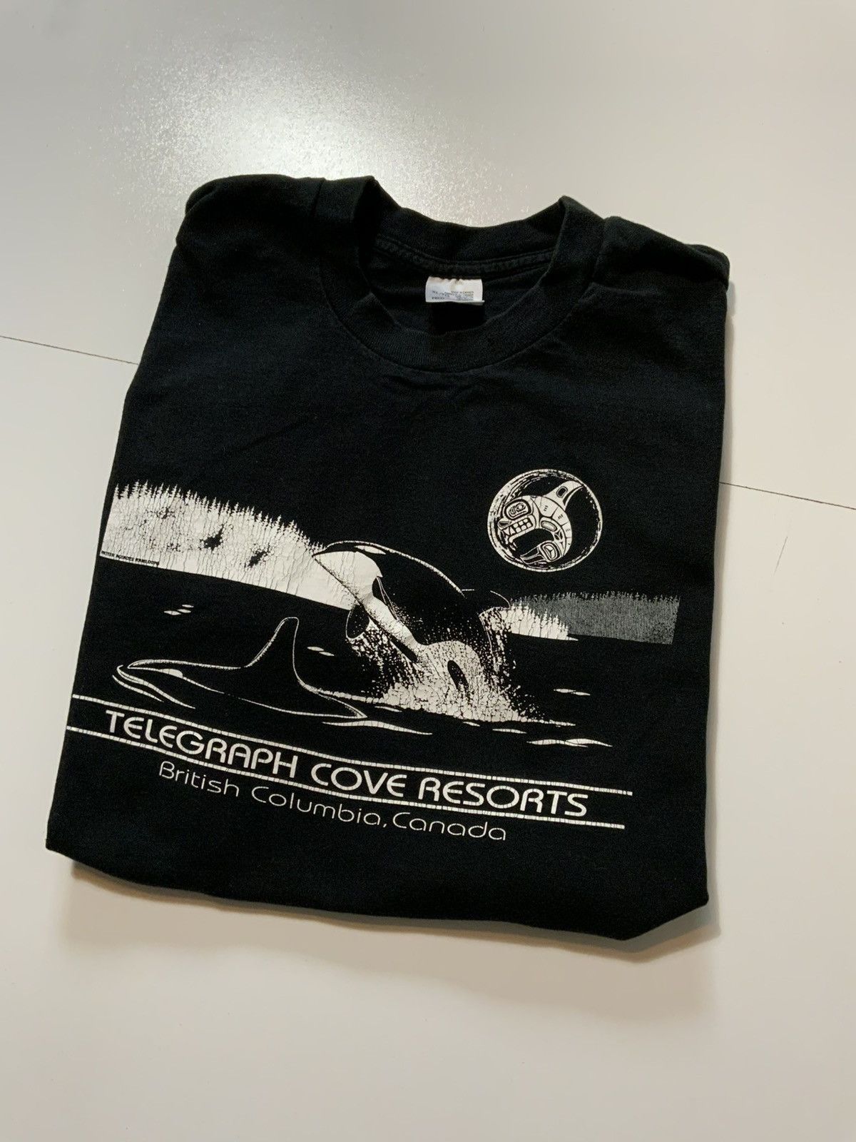 Fruit Of The Loom × Vintage VTG Telegraph Cove Whales British Columbia Canada T-Shirt Size US XL / EU 56 / 4 - 1 Thumbnail
