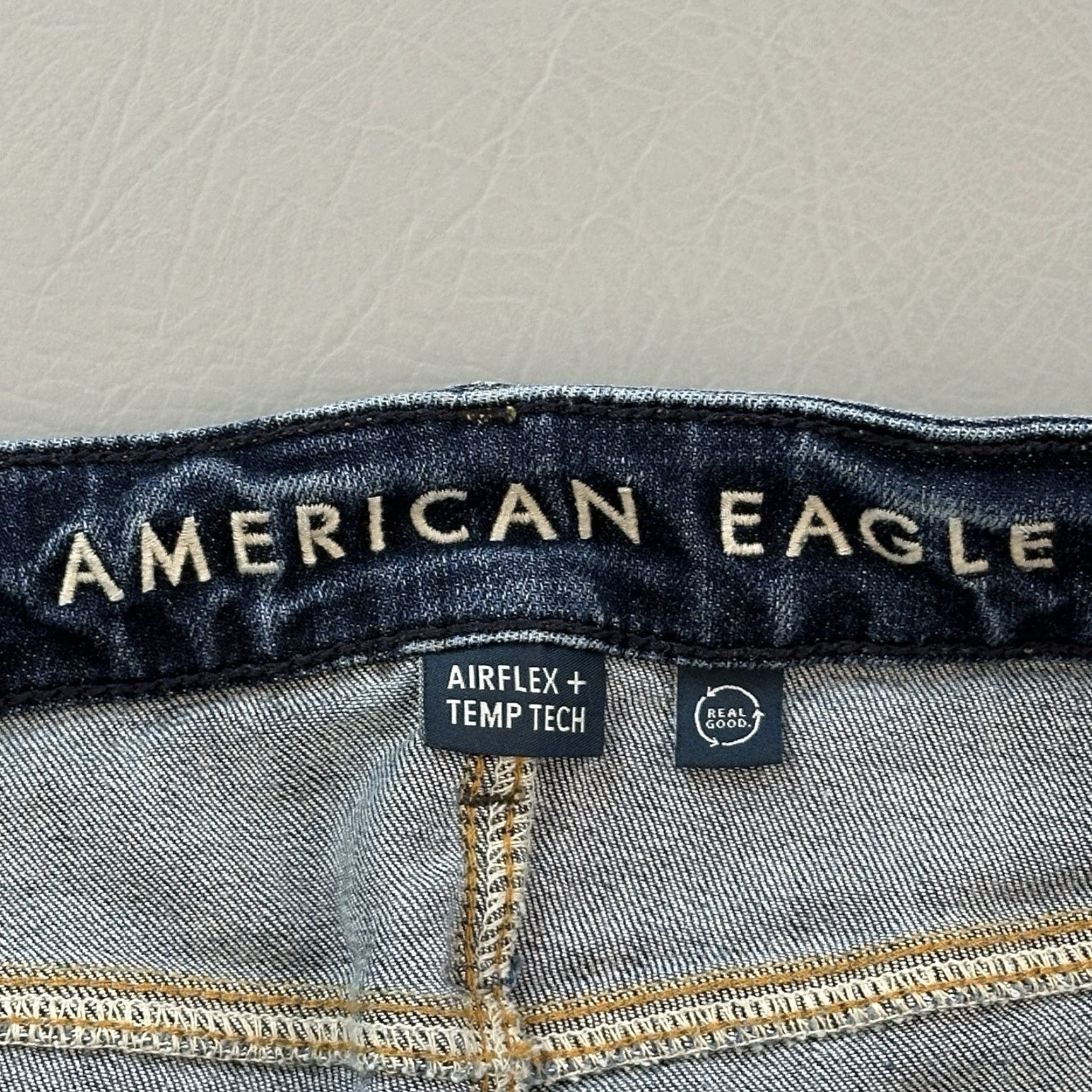 American Eagle Outfitters American Eagle Jeans Mens 34x34 34x32 Dark Wash Athletic Straight Stretch Jeans Size US 34 / EU 50 - 6 Thumbnail