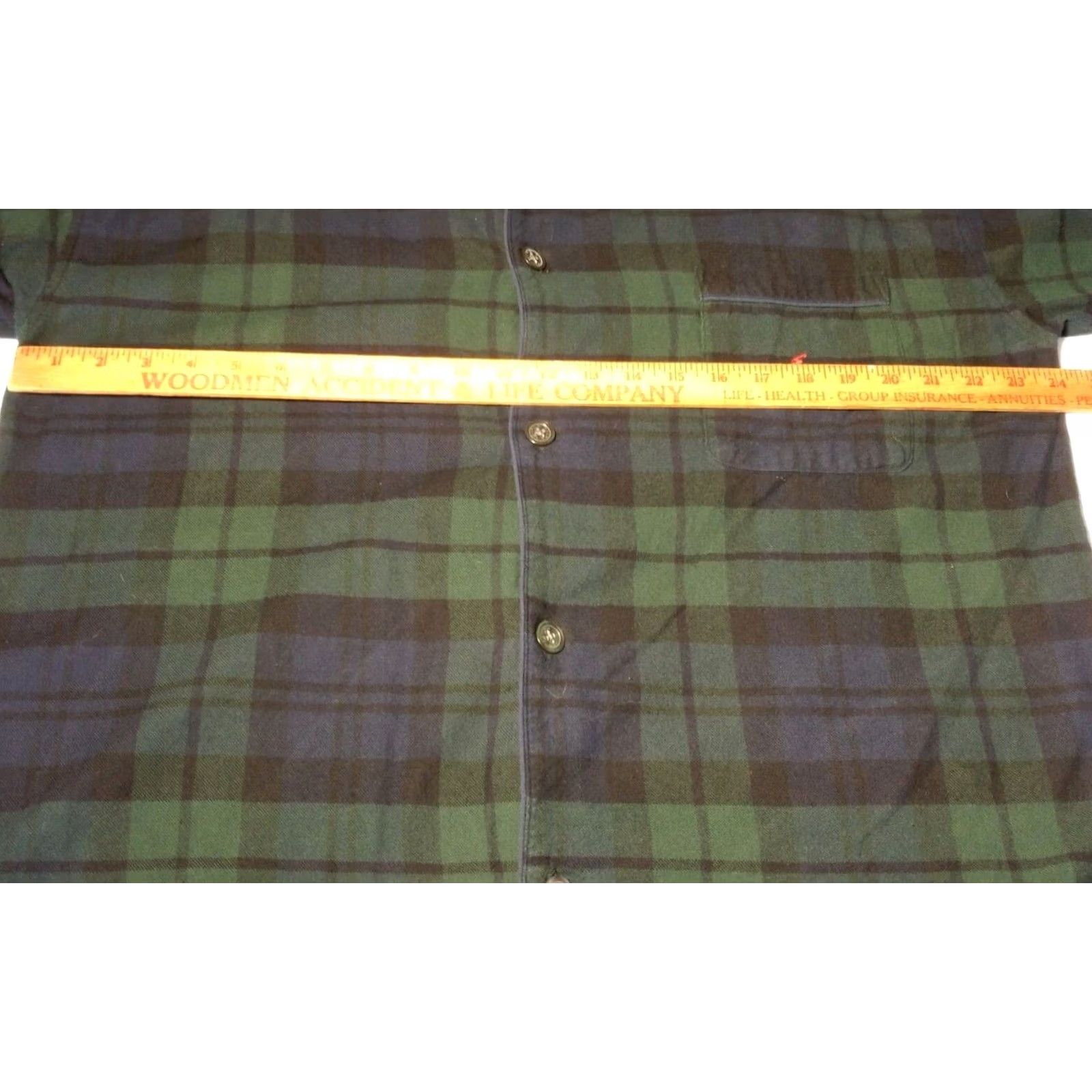 Polo Ralph Lauren VINTAGE Polo Ralph Lauren Pajama Top Shirt Men L Blackwatch Tartan Flannel Read Size US L / EU 52-54 / 3 - 3 Thumbnail