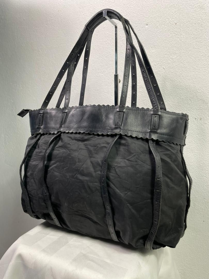 Jean Paul Gaultier Archive Jean Paul Gaultier Black Nylon + Leather Tote Bag Size ONE SIZE - 4 Thumbnail