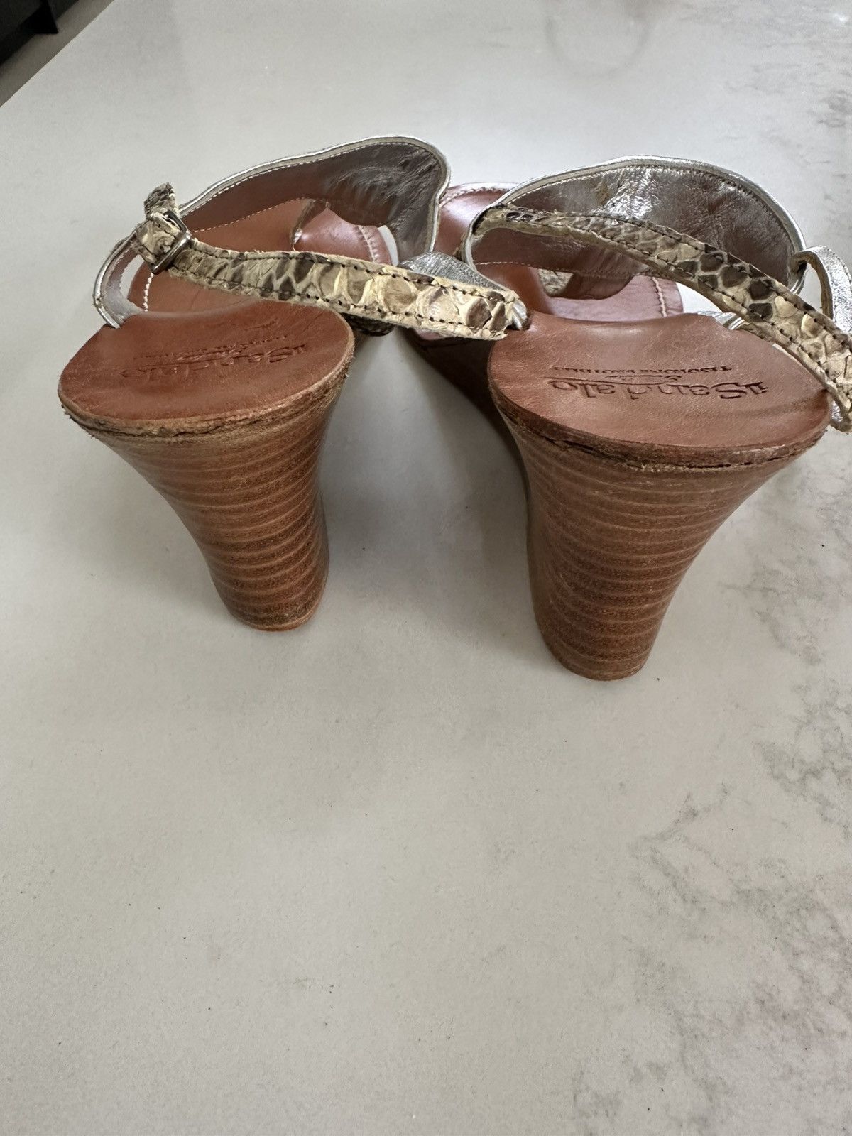 Other IL SANDALO WEDGE SNAKESKIN SANDALS SIZE 39 MADE IN ITALY Size US 9 / IT 39 - 4 Thumbnail