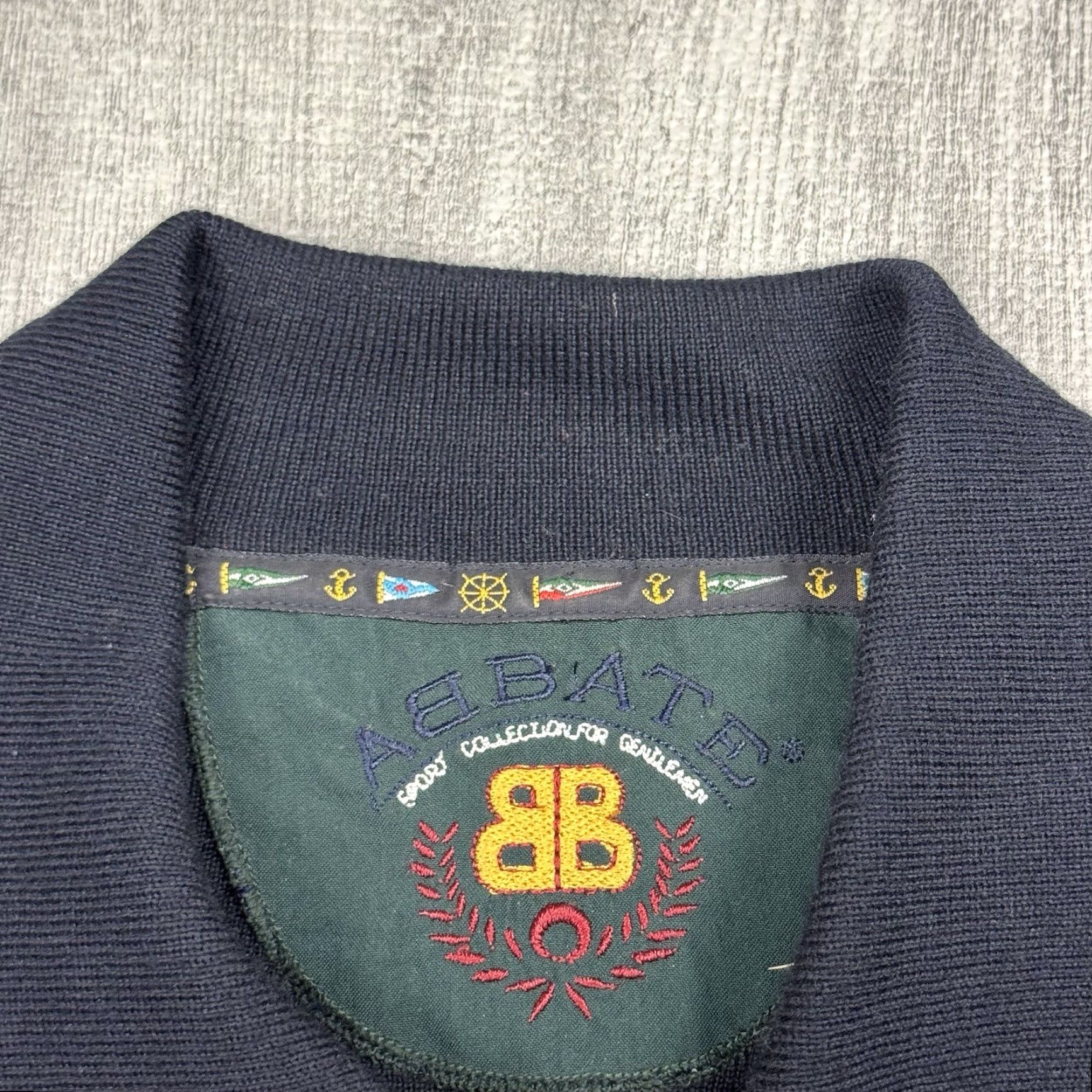 Vintage Vintage ABBATE Italian Yachting Sweater Men’s Large Wool Knit Heavyweight Navy Size US L / EU 52-54 / 3 - 3 Thumbnail