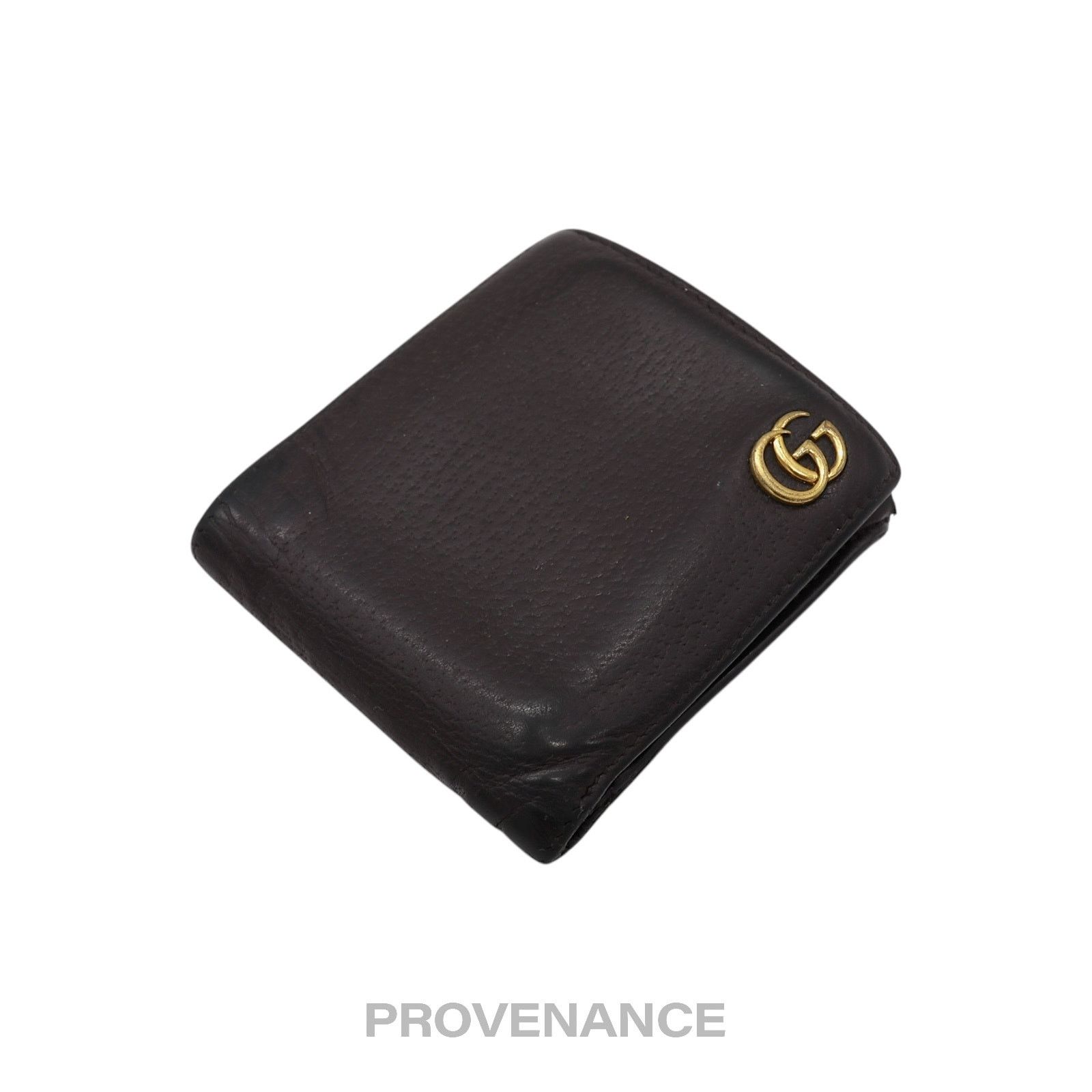 Gucci 🔴 Gucci GG Marmont Bifold Wallet - Dark Chocolate Leather Size ONE SIZE - 3 Thumbnail
