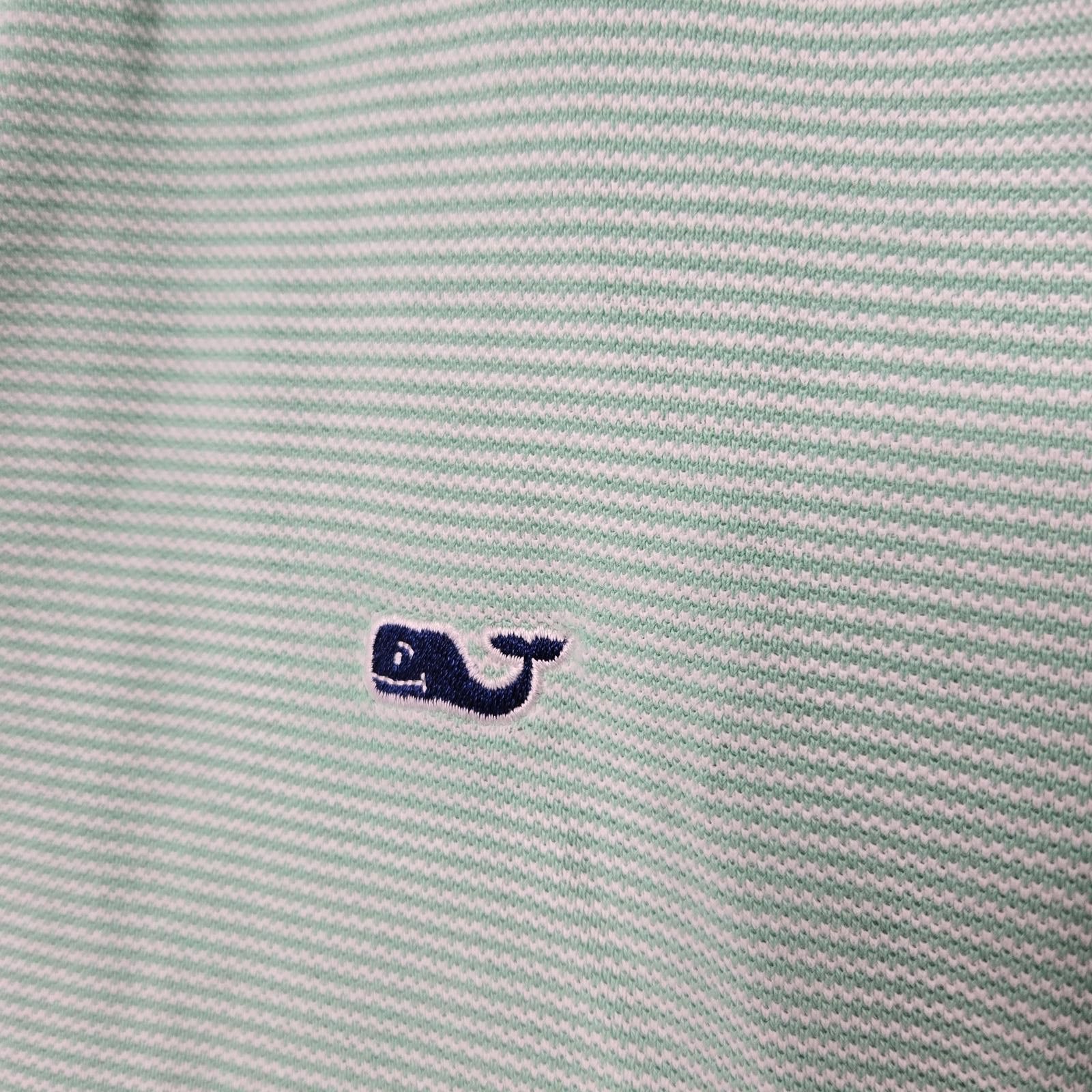 Vineyard Vines Vineyard Vines Polo Men's Large Green White Striped Whale Size US L / EU 52-54 / 3 - 2 Thumbnail