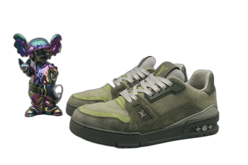 Louis Vuitton Louis Vuitton Trainer Green Sneakers Size 6.5 Size US 6.5 / EU 39-40 - 1 Thumbnail