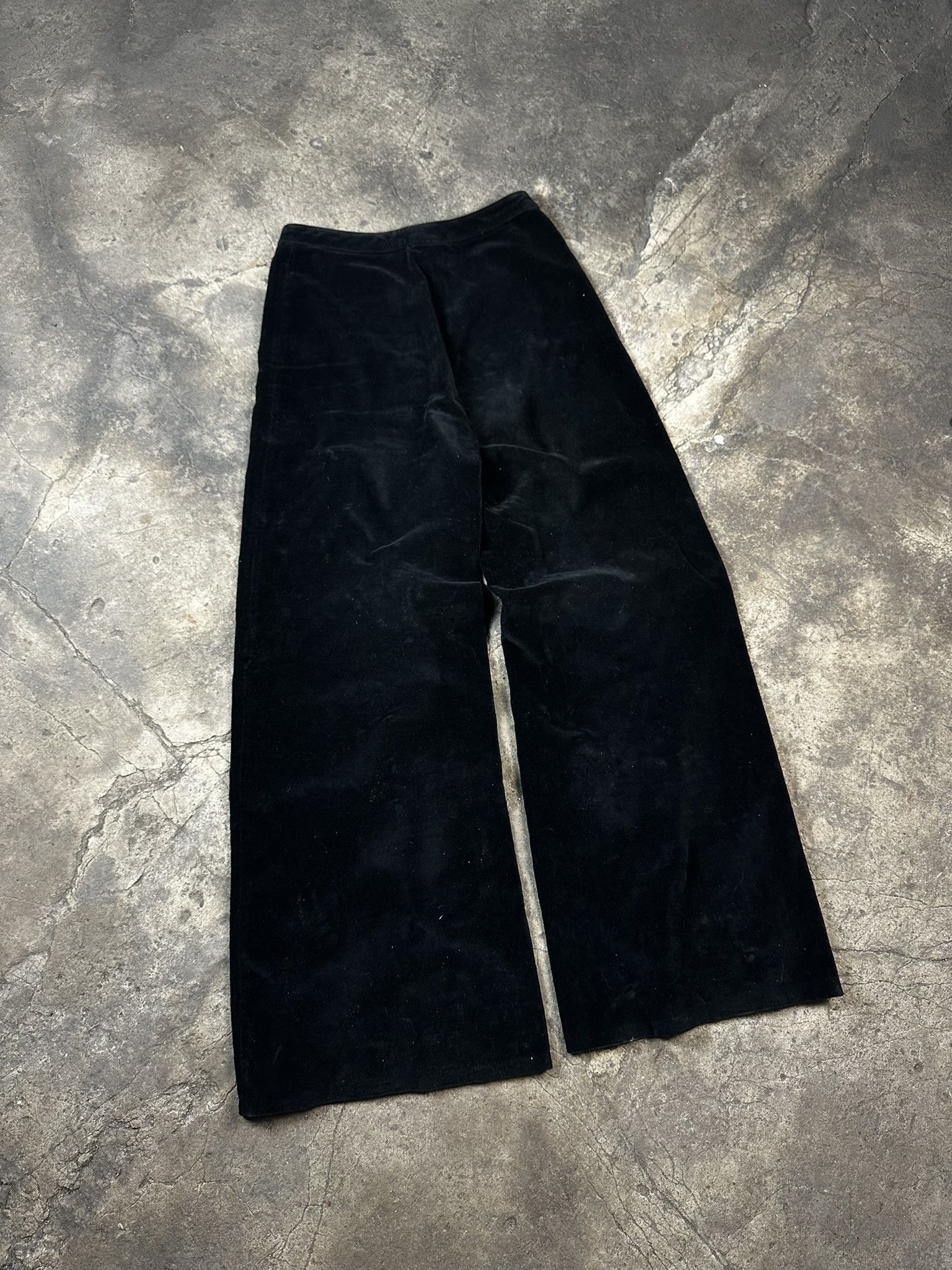 Japanese Brand 70s Velvet Flaired Avant Garde Baggy Oversized Pants Size US 28 / EU 44 - 4 Thumbnail