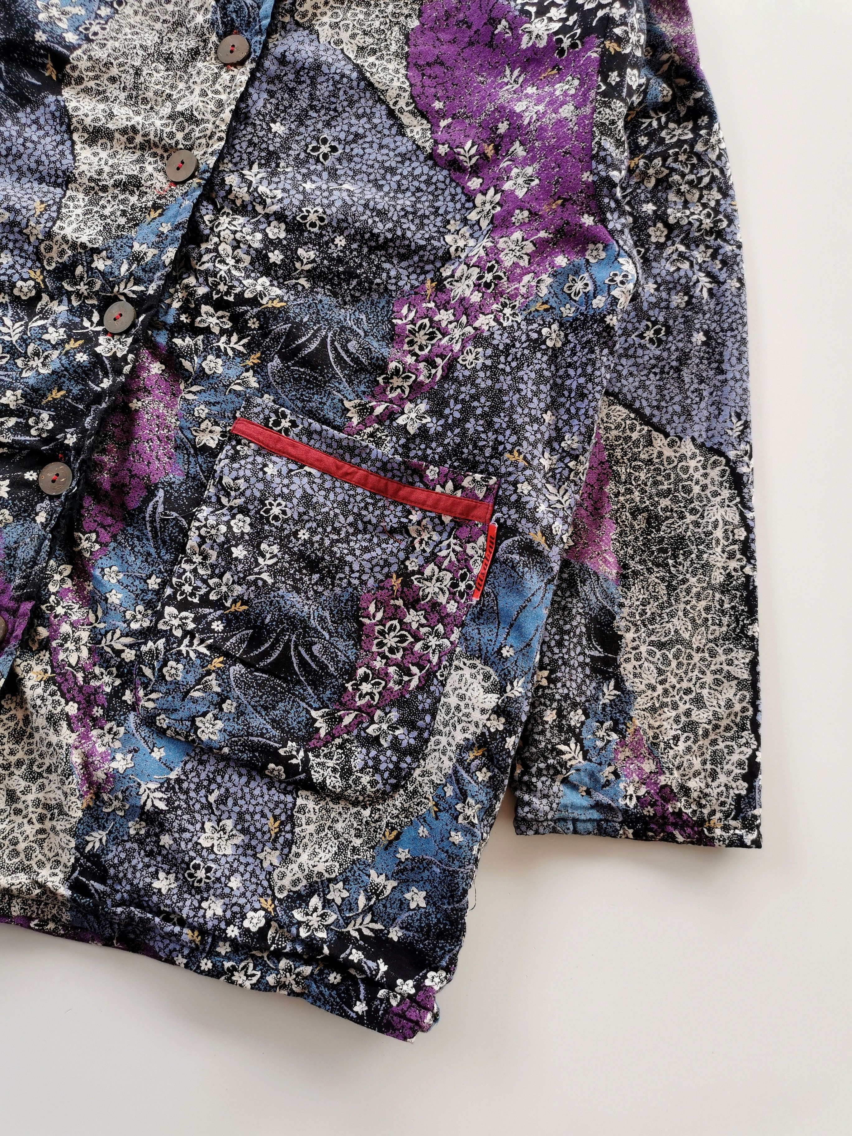 Japanese Brand Hysabun Japan Flower Art Double Pocket Sweater Size US M / EU 48-50 / 2 - 6 Thumbnail
