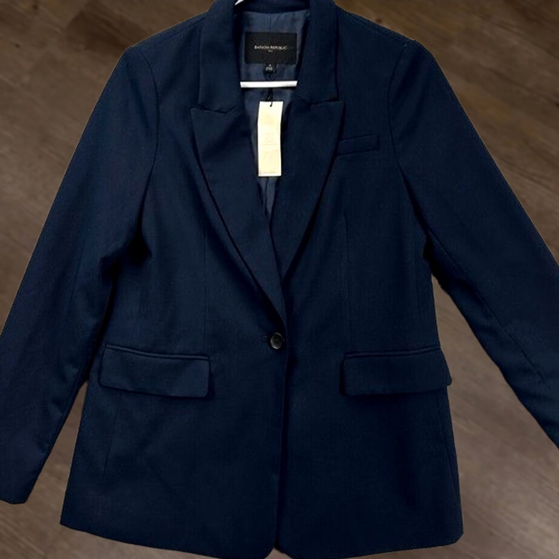 Banana Republic VINTAGE? NO. Banana Republic Blazer Womens 4 Navy Blue Coat Office NEW Size S / US 4 / IT 40 - 1 Thumbnail