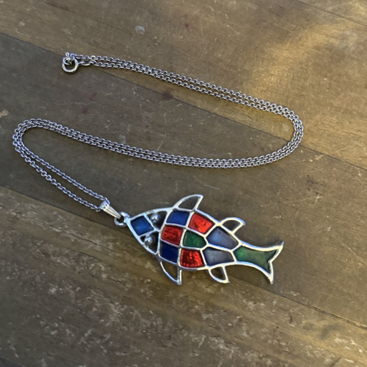 Vintage Vintage Sarah Coventry Jewel Fish pendant necklace Size ONE SIZE - 2 Thumbnail