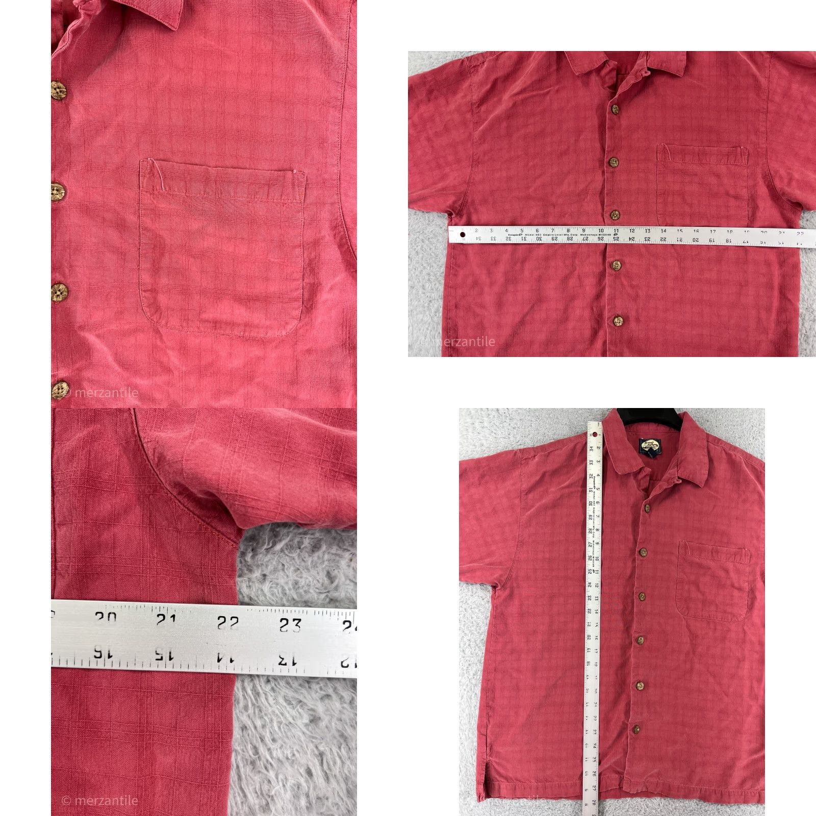 Tommy Bahama Tommy Bahama Shirt Mens L Red Geometric 100% Rayon Button Up Hawaiian Geometric Pattern Aloha Beach Resort Casual Shirt Mens Size US L / EU 52-54 / 3 - 8 Thumbnail