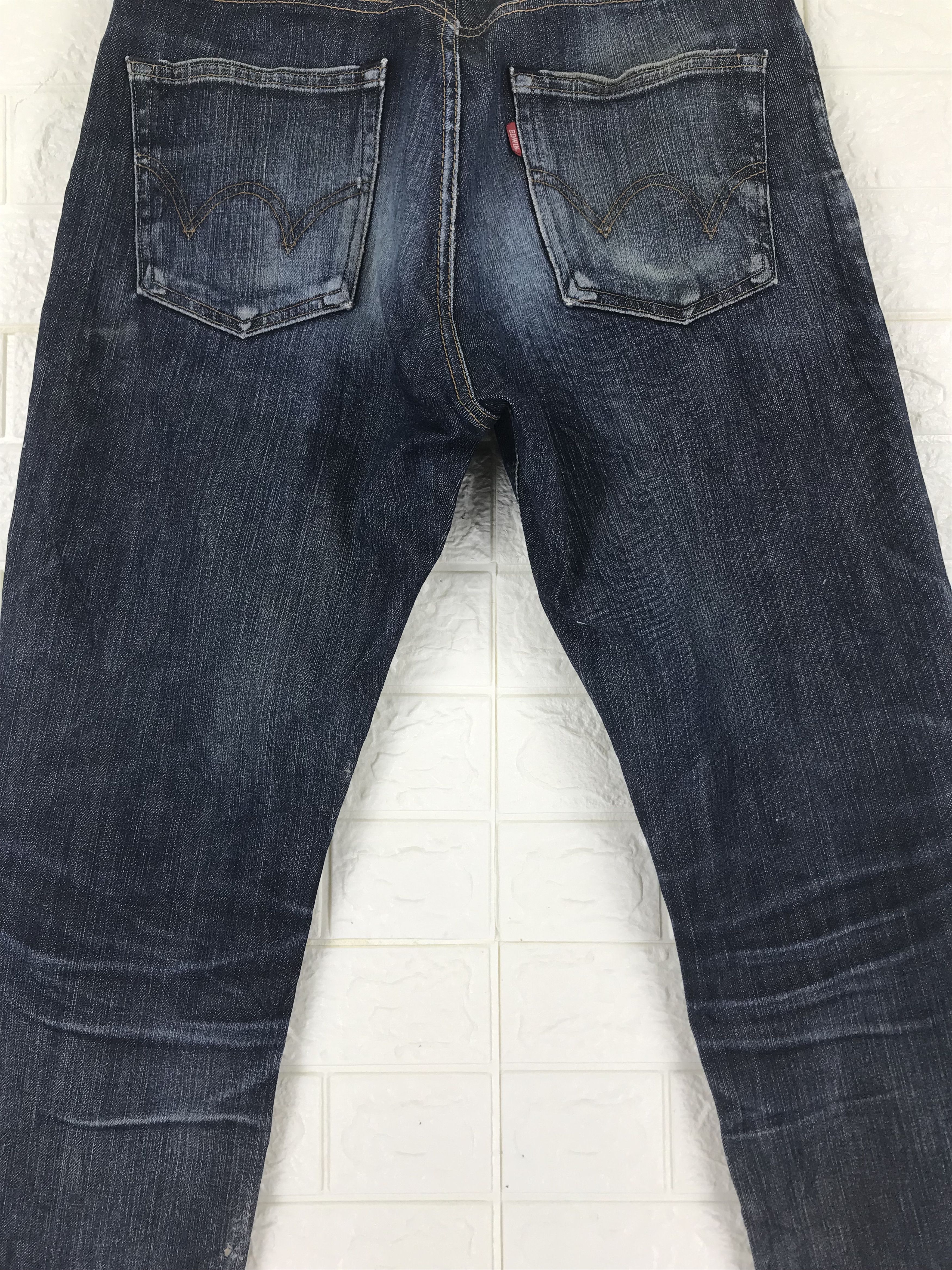 Edwin Vintage Edwin 503 Japanese Blue Ripped Jeans Size US 31 - 7 Thumbnail