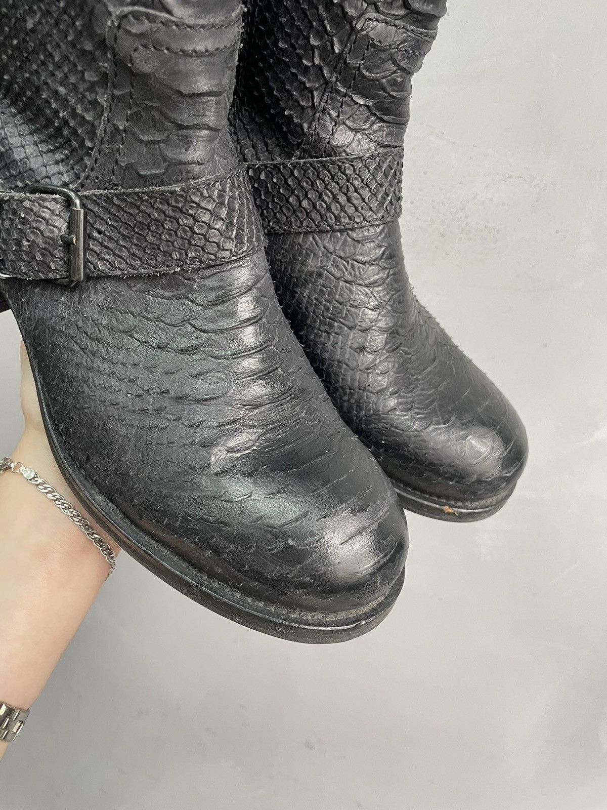 Guidi If six was nine style python leather snake gothic boots Size US 8 / EU 41 - 5 Thumbnail