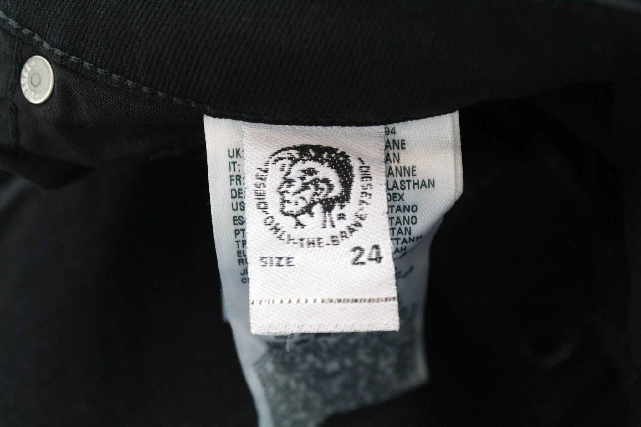 Diesel ARYEL 0679R W24/L30 Black Cotton Stretch Jeans 69379 Size 24" / US 00 / IT 34 - 8 Thumbnail