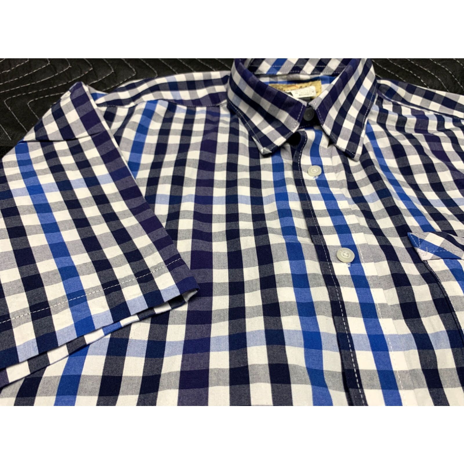 Wrangler Wrangler Western Shirt Mens Medium Blue Plaid Short Sleeve Button Up Size US M / EU 48-50 / 2 - 5 Thumbnail