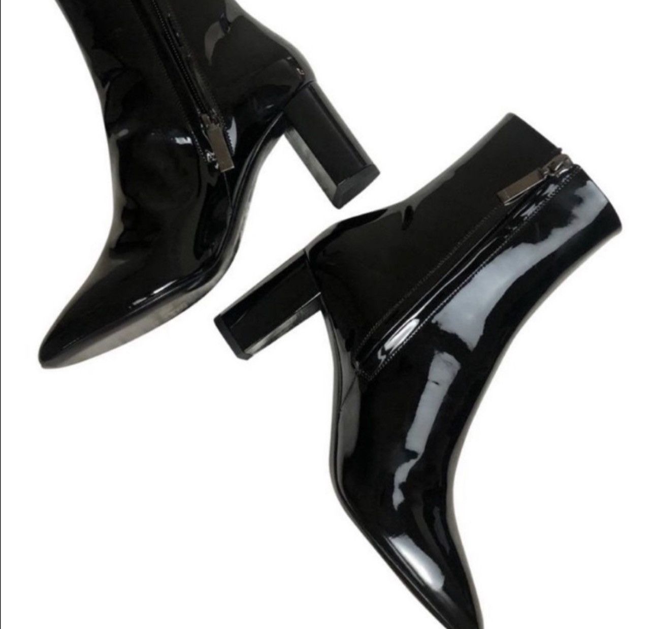 Yves Saint Laurent SAINT LAURENT Patent Loulou Ankle Zip Boot Black Size US 9 / IT 39 - 4 Thumbnail
