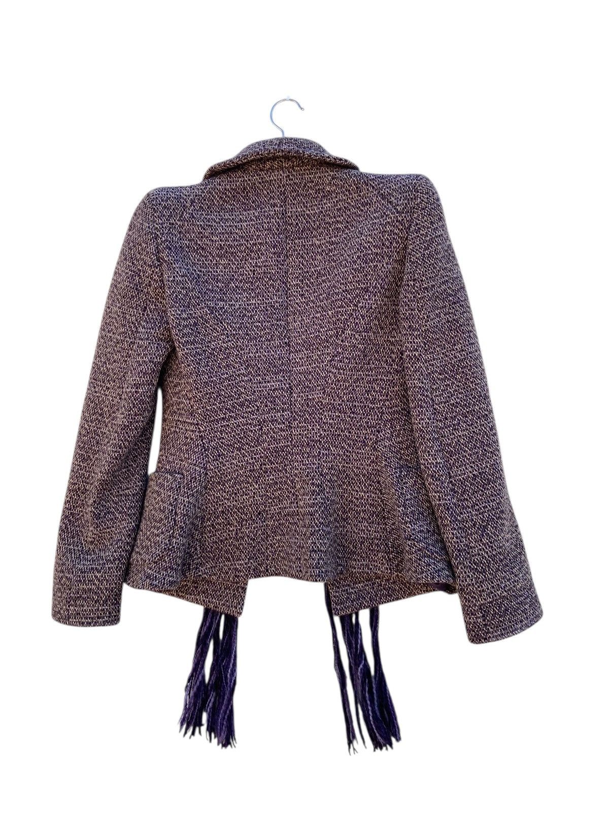 Alexander McQueen ALEXANDER MCQUEEN TWEED JACKET WITH FRINGING DETAIL Size XS / US 0-2 / IT 36-38 - 2 Thumbnail