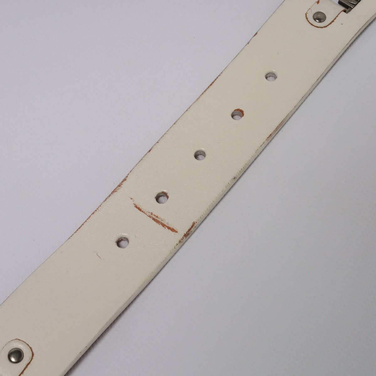 Love Moschino Love Moschino Cow Leather White Belt Metal Logo Size ONE SIZE - 6 Thumbnail