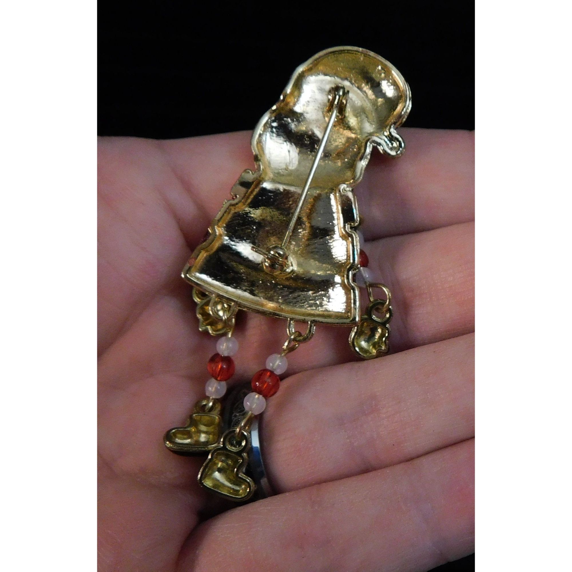 Other Vintage Dangling Beaded Limb Santa Brooch Size ONE SIZE - 2 Thumbnail