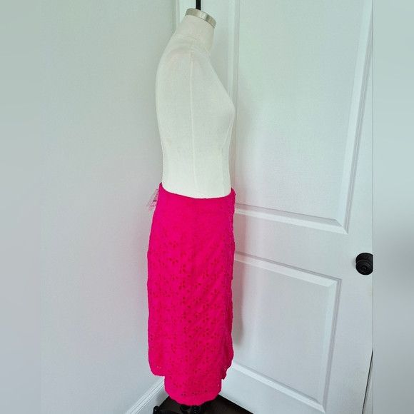J.Crew Button-Front Eyelet Skirt Floral Party Spring Summer Travel Size 27" / US 4 / IT 40 - 9 Thumbnail