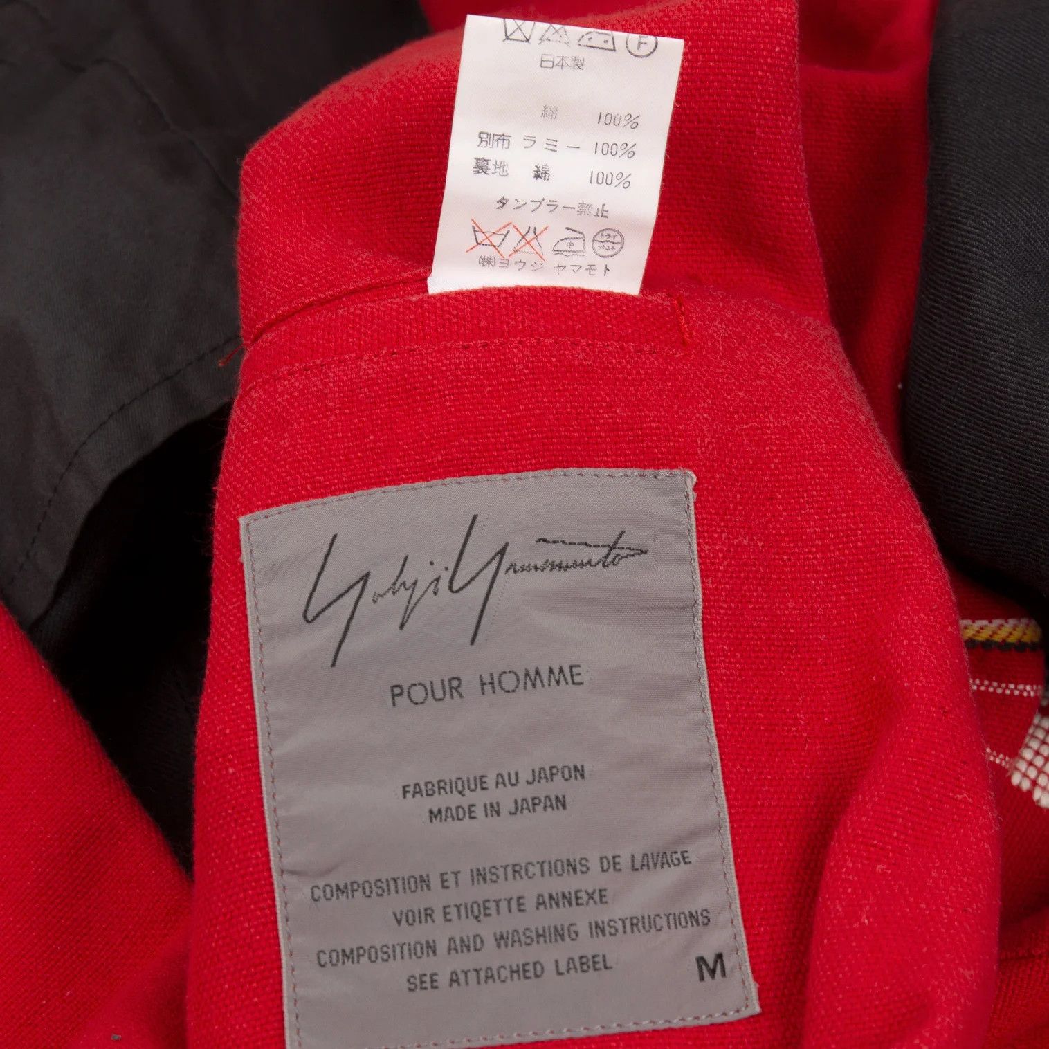 Yohji Yamamoto Yohji Yamamoto Bi-Color Jacket Red Black Size US M / EU 48-50 / 2 - 20 Thumbnail