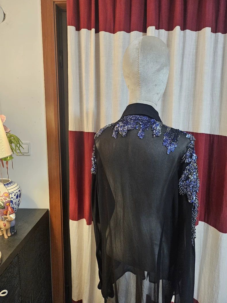 Dries Van Noten DRIES VAN NOTEN size:42 Tattooed beaded semi-transparent s Size L / US 10 / IT 46 - 4 Thumbnail