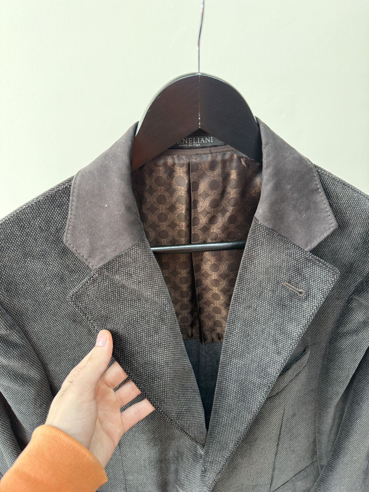 Corneliani Vintage Corneliani ID Blazer Jacket Brown Textured Cotton Size 48R - 4 Thumbnail