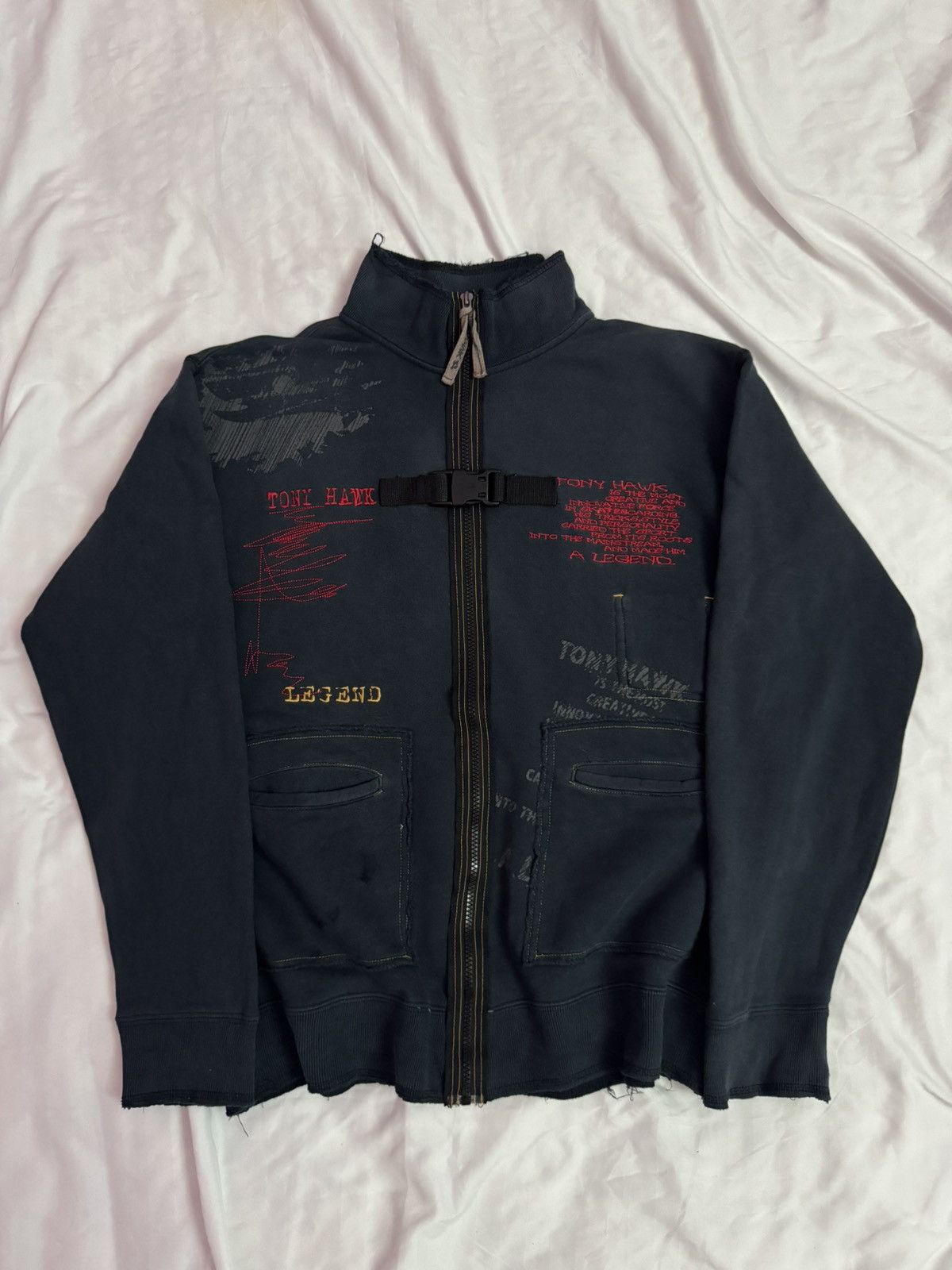Tony Hawk 2000s Grunge Tony Hawk Skate Zip Up Sweater Jesse Pinkman Size US L / EU 52-54 / 3 - 1 Thumbnail