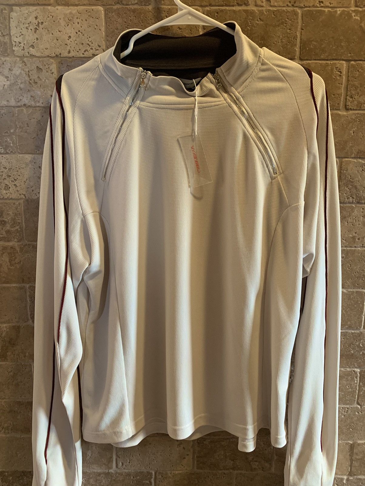 image of Cmmawear Dual Zip Long Sleeve in Beige/Brown, Men's (Size XL)