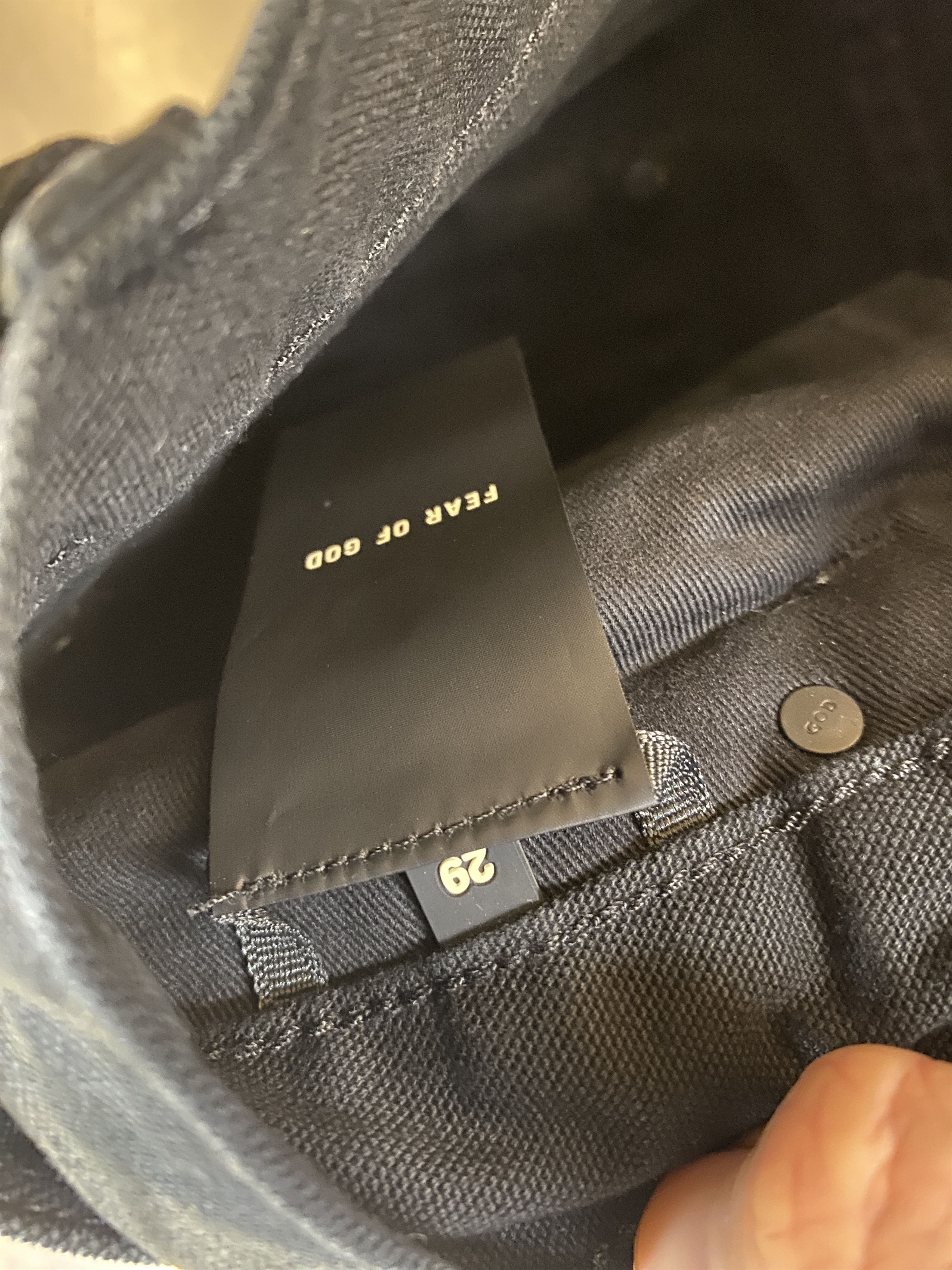 Fear of God NWT FEAR OF GOD BLACK VINTAGE WASH DENIM JEAN Size US 29 - 4 Thumbnail
