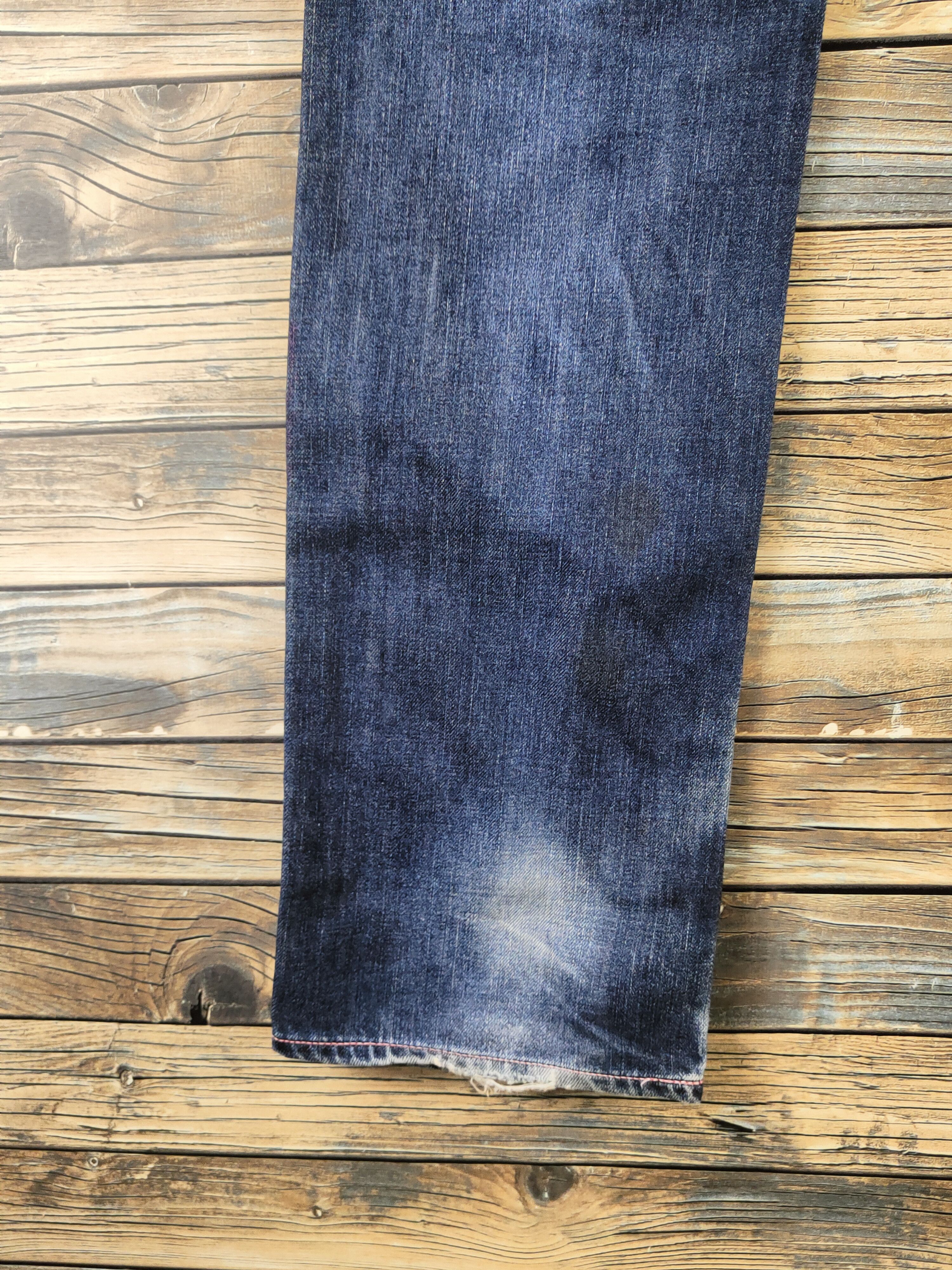 Levi's 502 Levi's Dark Blue Distressed Ripped Jeans #S2812 Size US 31 - 10 Thumbnail