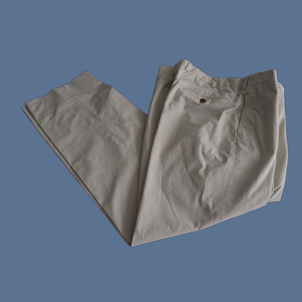 Brooks Brothers Brooks Brothers Pants Mens 40 x 32 Khaki Chino Flat Front Cotton Beige Regular Straight Front City Preppy 90s? Size US 40 / EU 56 - 1 Thumbnail