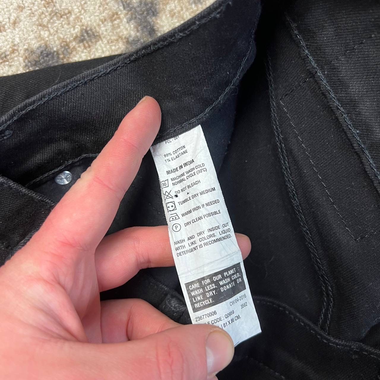 Levi's 513 Levis Vintage Y2K Black Denim Jeans Streetwear Style Size US 32 / EU 48 - 6 Thumbnail