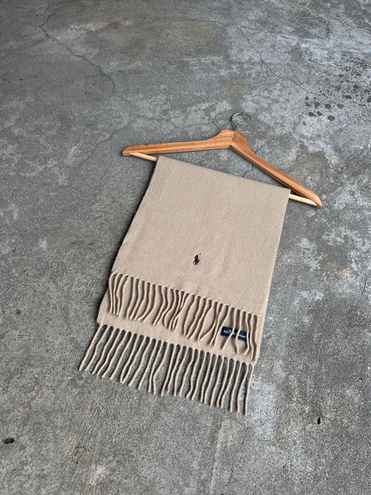 Polo Ralph Lauren × Ralph Lauren × Vintage Vintage Rare Polo Ralph Lauren Scarf cashmere wool usa Size ONE SIZE - 3 Thumbnail