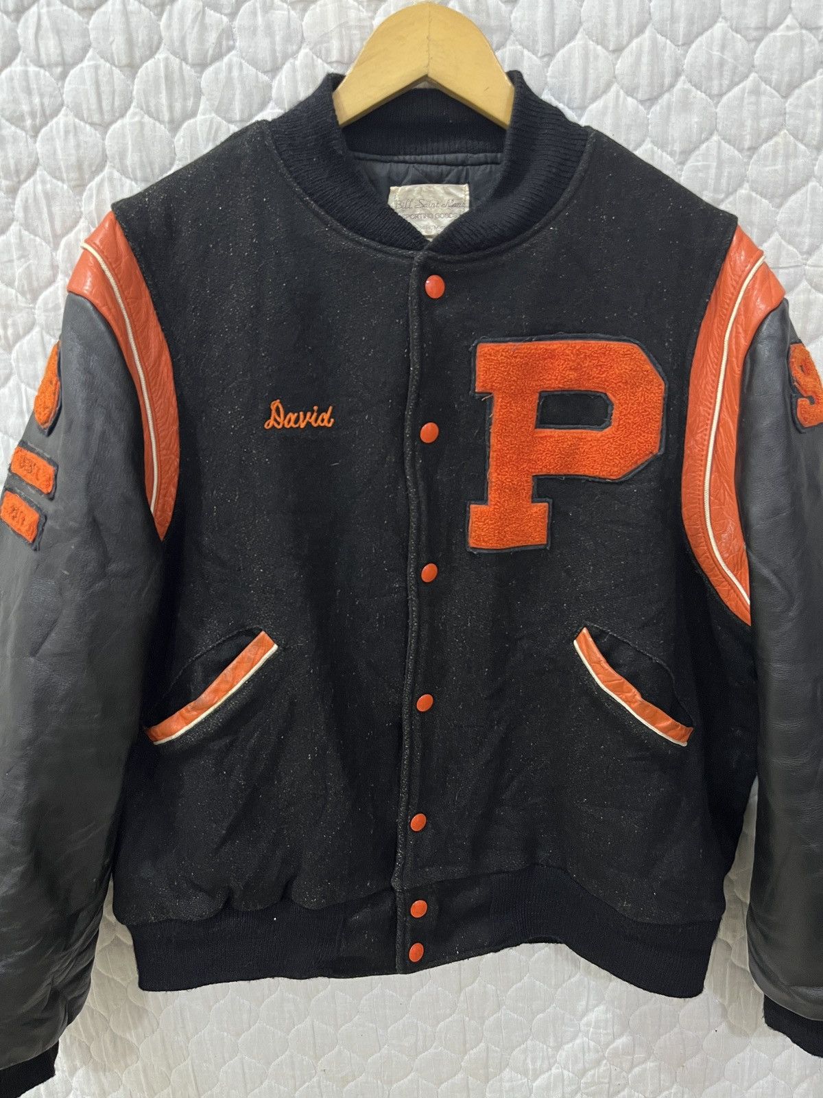 Vintage (Zzzz)🔥🔥STEALS BILL SAINT MANE SPORTING GOOD VARSITY JACKET Size US L / EU 52-54 / 3 - 12 Thumbnail