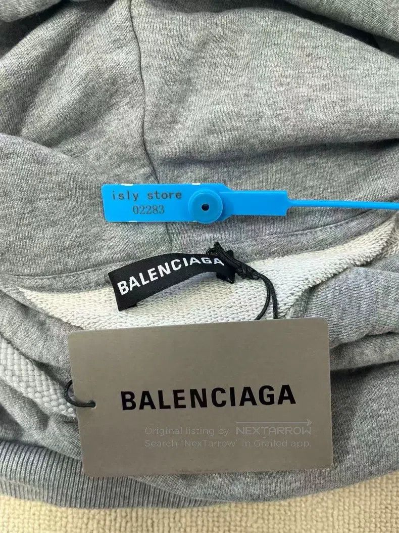 Balenciaga Balenciaga Solid Color Logo Letter Printed Hooded Sweatshi Size US L / EU 52-54 / 3 - 5 Thumbnail