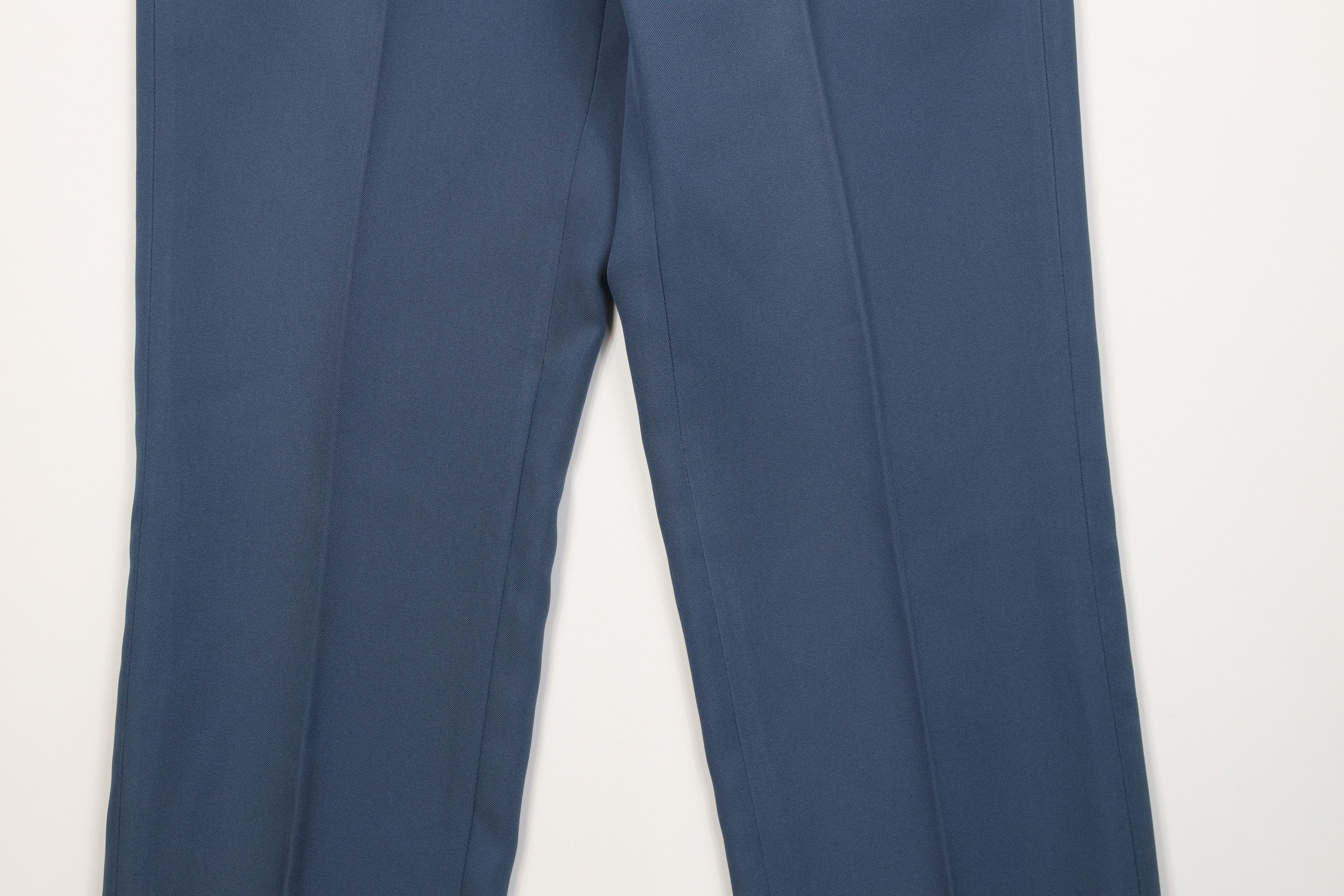 Vintage Vintage 70s Streetwear Flared Wide Leg Chino Pants Blue USA Size US 36 / EU 52 - 3 Thumbnail