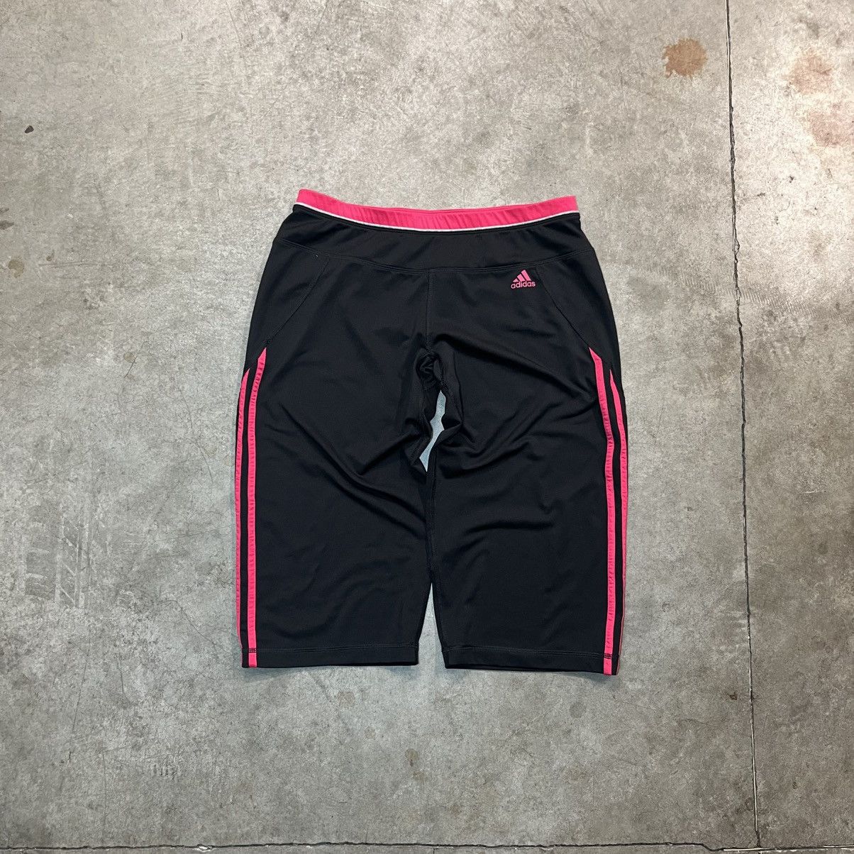 Adidas Adidas Black Striped Athletic Women’s Biking Capri Pants Sz Size 33" - 1 Thumbnail