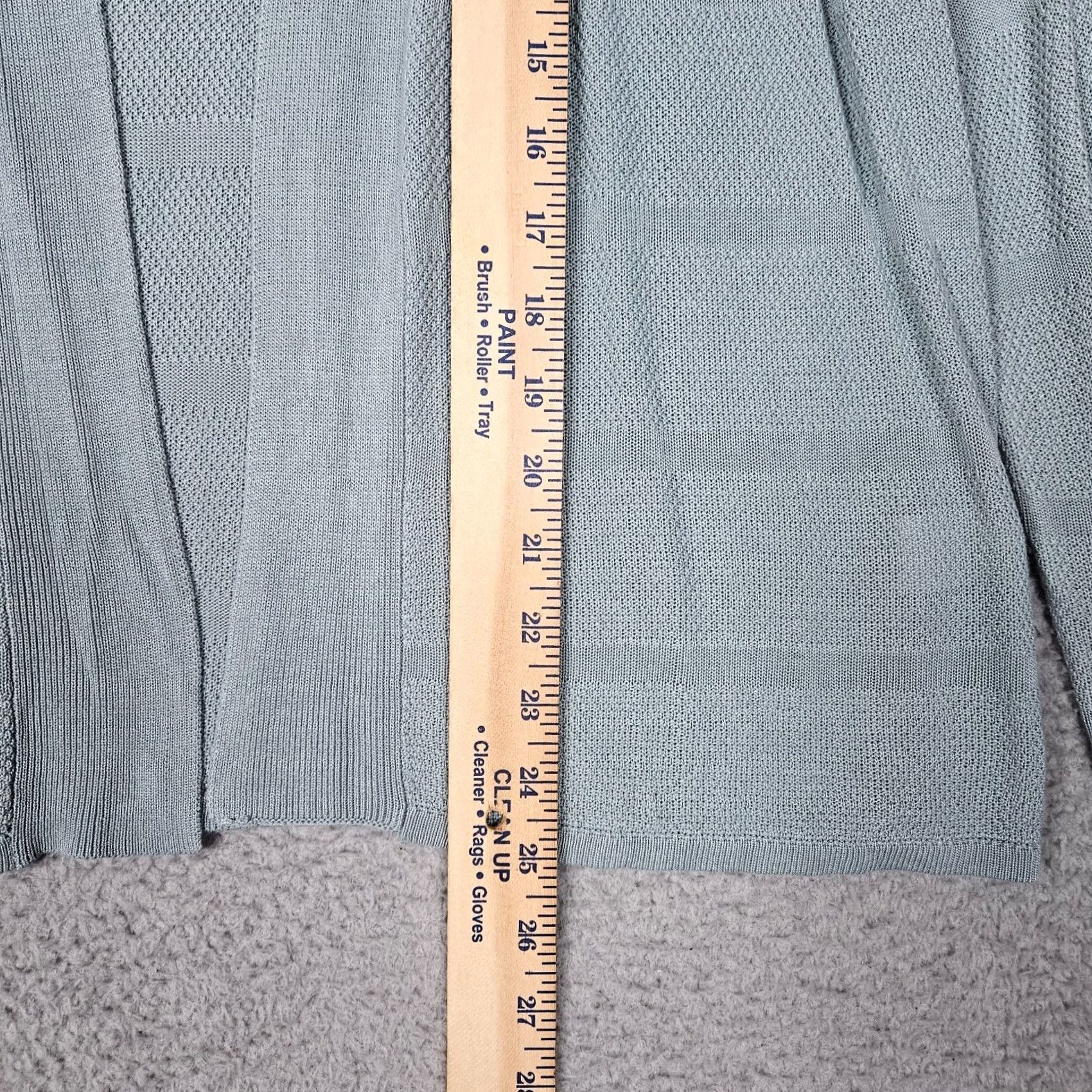 Vintage Cyrus Women’s Lightweight Open Front Cardigan Long Sleeve L V-Neck Blue Solid Knit Sweater Top Adults Womens Size L / US 10 / IT 46 - 4 Thumbnail