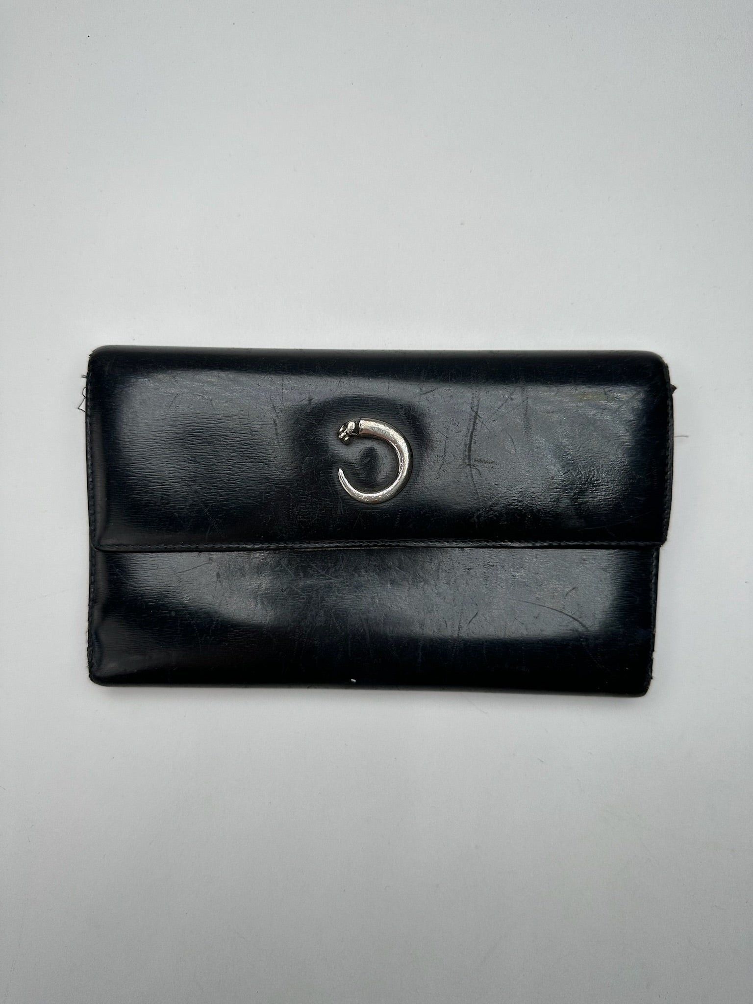 Cartier Vintage Panthere Leather Wallet Black Size ONE SIZE - 1 Thumbnail