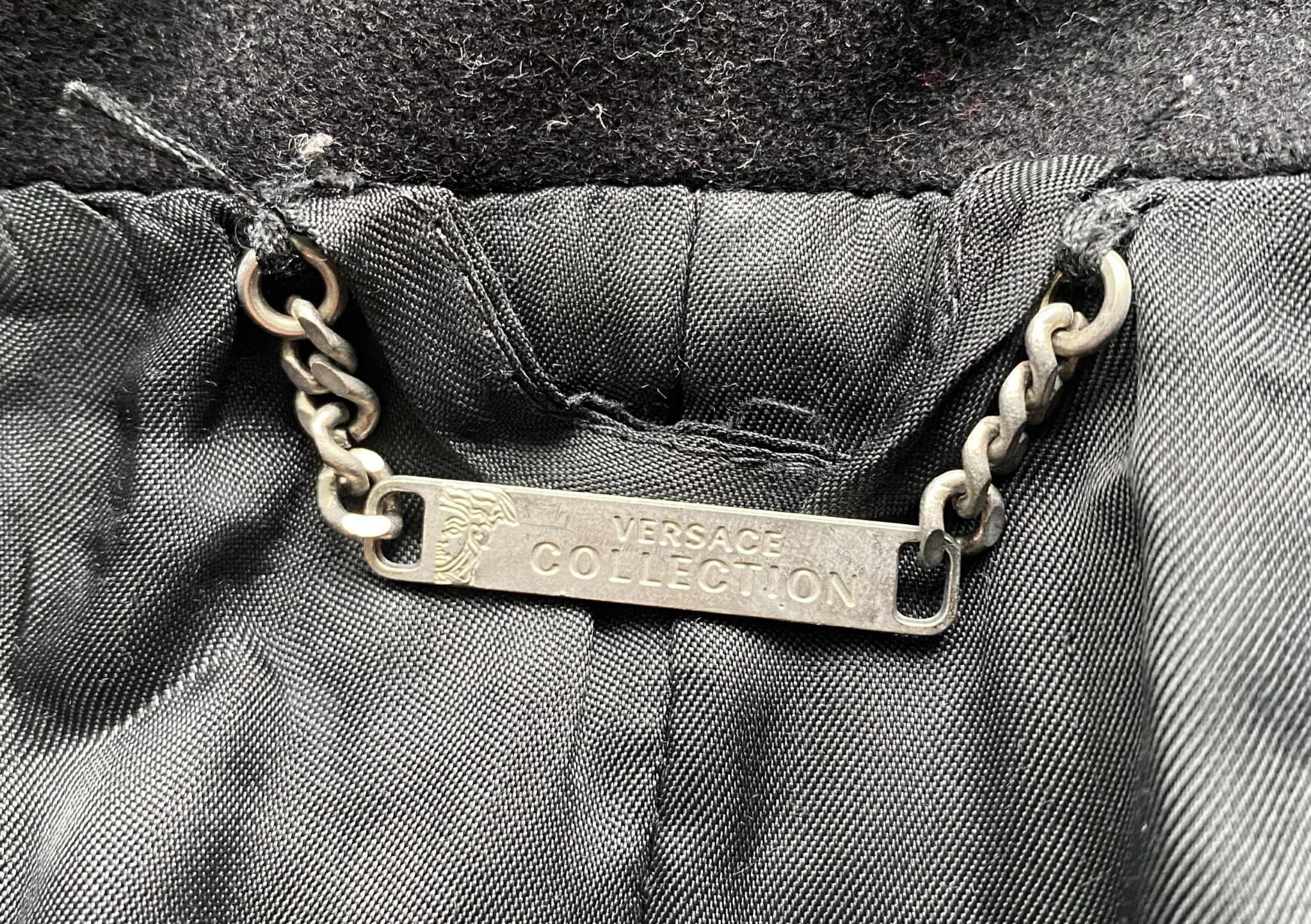 Versace Versace Collection Peacoat Wool Button Up Black Size M Size US M / EU 48-50 / 2 - 7 Thumbnail