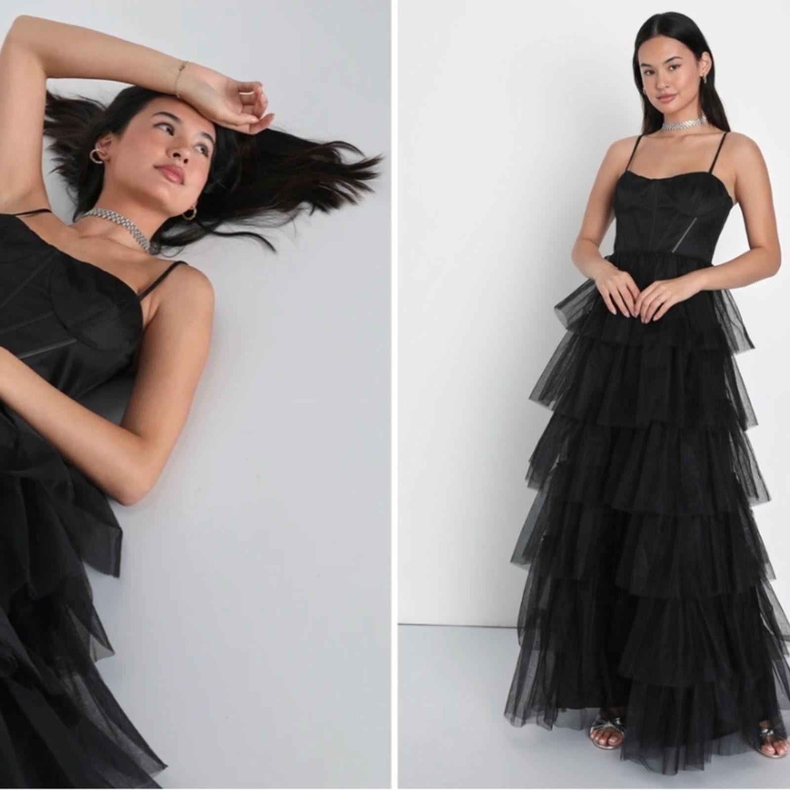 Lulus LULU's Bustier Sexy Ruffles Prom Chic Ruffles Dress Size S / US 4 / IT 40 - 2 Thumbnail
