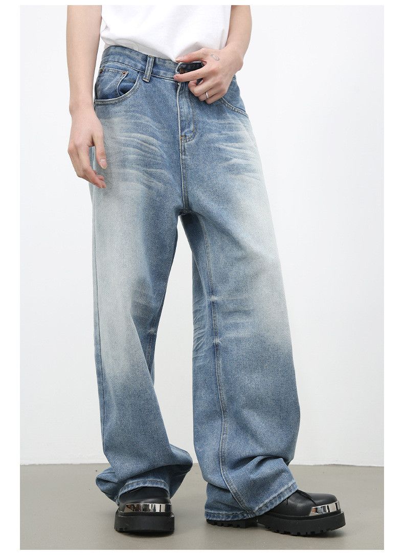 Japanese Brand × Jean Light blue vintage washed wide-leg versatile loose jeans Size US 32 / EU 48 - 2 Thumbnail