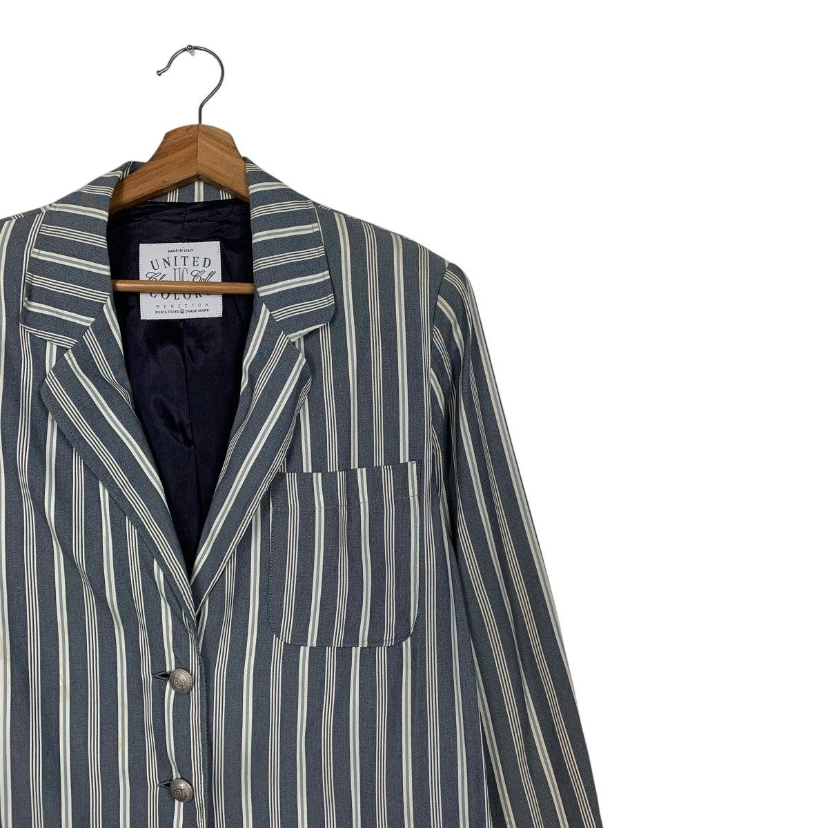 United Colors Of Benetton United Color Of Benetton Stripe Casual Jacket Size M / US 6-8 / IT 42-44 - 5 Thumbnail